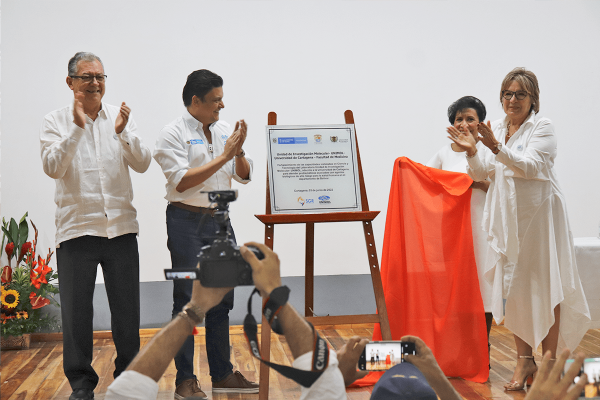 Reconocimiento de Minciencias al Laboratorio Unidad de Investigación Molecular (UNIMOL) de la Universidad de Cartagena
